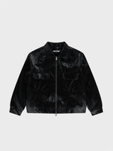 Eco Leather Bomber Jacket_Black