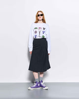 DOZI - Pinched Midi Skirt _ Charcoal