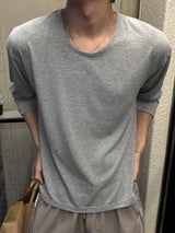ローム ソフト Uネック ロングスリーブ Tシャツ
