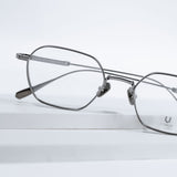 Knouun Square titanium glasses CODE. 102. A Dark Gray
