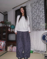 (2color) Daisy Banding Wide Denim Pants