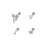 [SET] スウィート メロディ リボン ピアス