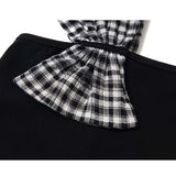 Verin Check Ribbon One Shoulder Top