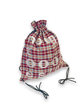 000 Design Check Gym Sack / Burgundy