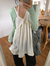 Chisa vintage flower pigment tote bag