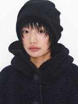 Soft Cone Knit Beanie Black