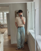 Ice Curved Wide Denim