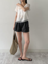 Pleated Cabra Shorts