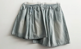 Meli Pintuck Denim Bermuda Shorts [Short & Long Selection*]