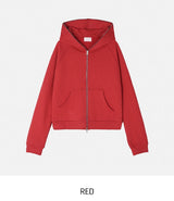 Moz Zipper Two-Way Slim Hooded Zip-Up