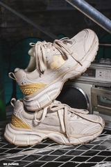 We Flower Vintage Distressed Height-Increasing, Dirty Shoes, Casual and Versatile, Dad Shoes.