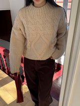 [MADE] MUHR ハイネックケーブルニット