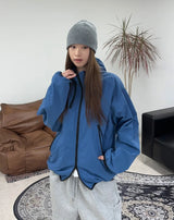 Tail multi-zipper windbreaker