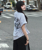 ゴシッククロスオーバーフィットTシャツ-4COLOR