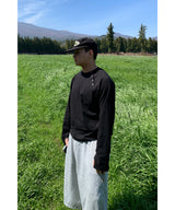 Diagonal Snap Raglan Crop Long Sleeve Tee