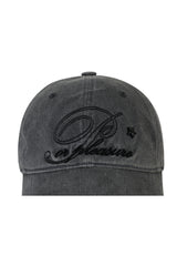 P LOGO WASHED BALL CAP charcoal