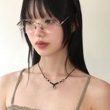 Diking Round borderless Metal Glasses