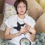 ミックススターエンジェルパッチTシャツ(ホワイト) F25QB117