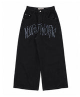 N.W Graffiti Wide Pants_Black