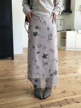 Oriental bloom long skirt