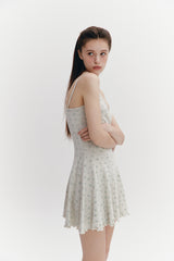 Wave Flare Dress Oatmeal