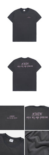 24FW UPSIDE DOWN BASIC LOGO SHORT SLEEVE T-SHIRT CHARCOAL