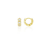 26SS★ Essence Heart Bezel Tennis One-Touch Earrings