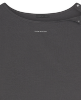 [mnem] alter snap boatneck tee (charcoal)