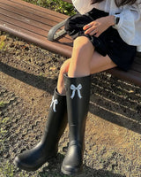 Ribbon Rainboots - Black