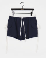 Raffen Banding Ribbon Pocket Short Pants
