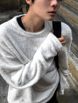 Angora Mohair Knitwear Long Sleeve