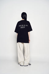 25SS STRIPE SET-UP LOOSE FIT PANTS IVORY