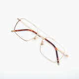 Knouun スクエアコンビツーブリッジメガネ ASCENT GD