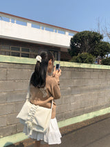 ラッフルエンベロープバッグ_ivory