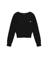 STITCH WOOL KNIT CROP CARDIGAN