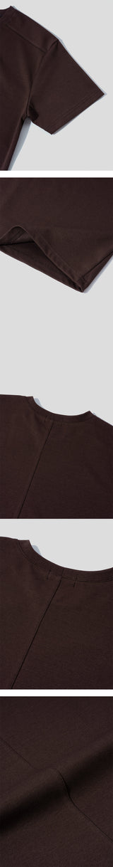[MUSCLE FIT] バックラインセミクロップTシャツ(5color)