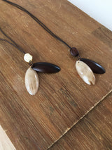 Organic mix long necklace