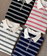 Bintz Stripe Collar Knitw