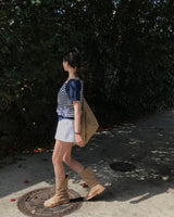[MADE] Hi, raglan stripe short-sleeved knit