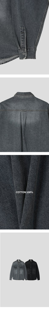 [PREMIUM][SET UP가능] Saints western denim shirts(2color)