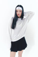Point Ribbon Sweatshirt White