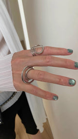 Silver Line N Line ring Set