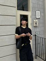 Dimen layering v-neck short sleeve