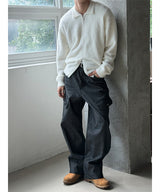 [Unisex] Angora kara knit zip up(6color)