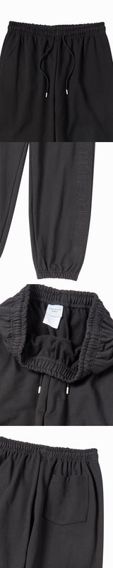 25FW ダブルラインロゴパンツ ブラック