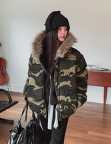 Rico Brushed Fur Two Way Hood Zip-Up