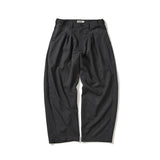 Herringbone pleat pants / Charcoal