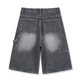 アーバンカーペンターバミューダデニムパンツ (gray)