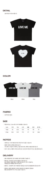 LOVE ME ハーフTシャツ BLACK