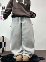 FLEECE❤TRACK LINE 3 LINE LONG PANTS ❤🖤🤍💙🩶5COLOR